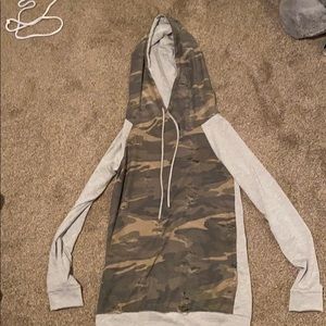 Grey and camo sweatshirt